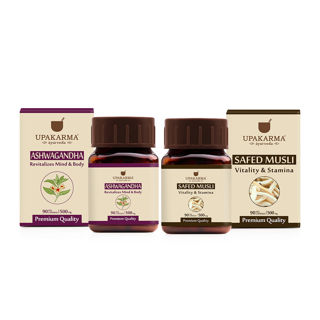 Combo Pack of Ashwagandha 90 Capsules + Safed Musli 90 Capsules