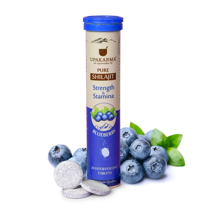 Pure Shilajit Effervescent Tablets- Blueberry Flavour Pack Of 1