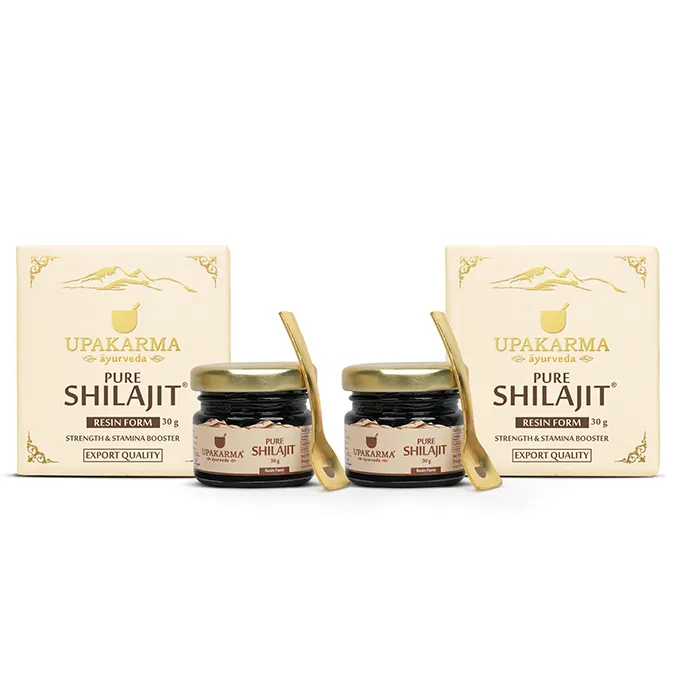 Upakarma Ayurveda Pure Shilajit Resin 30g - Pack of 2 - Boost Immunity