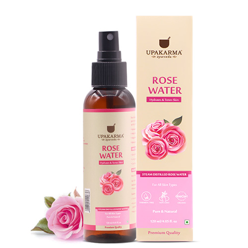 Upakarma Ayurveda Rose Water 120ML - Gulab Jal - Pack 1