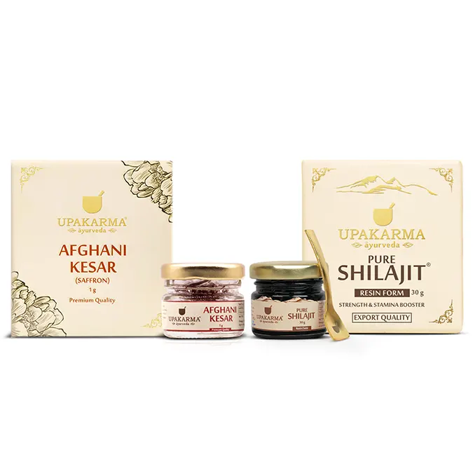 Combo Pack of Shilajit / Shilajeet Resin 30g & Afghani Kesar 1g