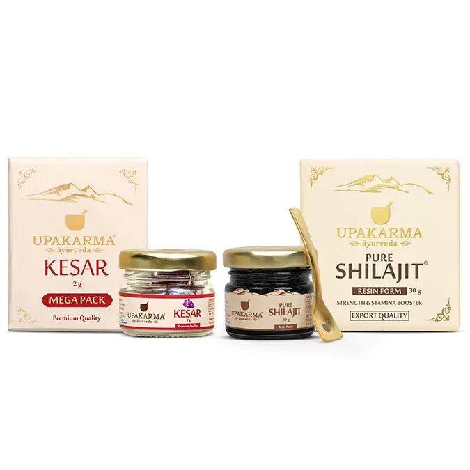 Combo Pack of Shilajit / Shilajeet Resin 30g & Kesar 2g - Mega pack