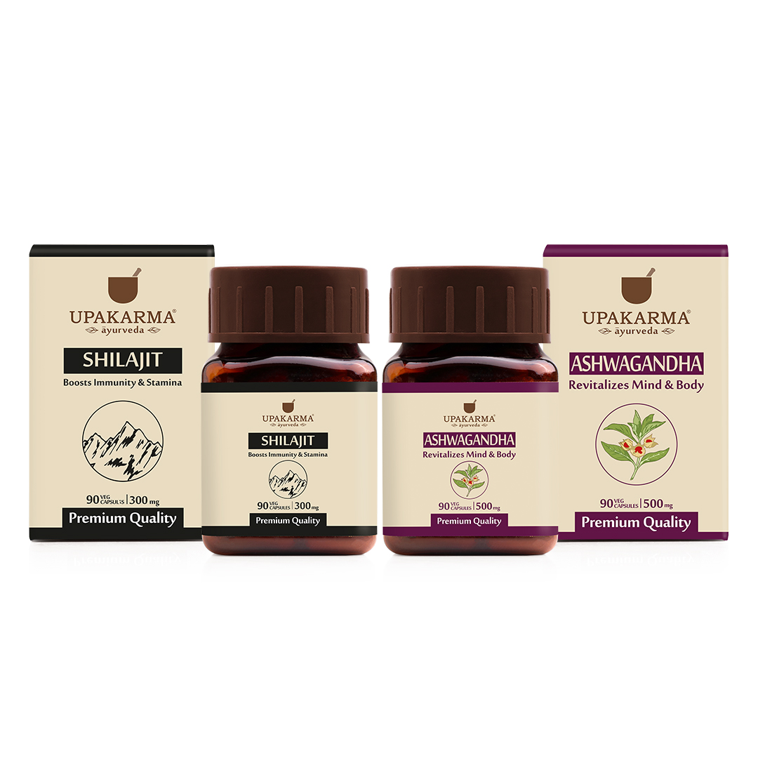 Combo Pack of Shilajit 90 Capsules & Ashwagandha 90 Capsules