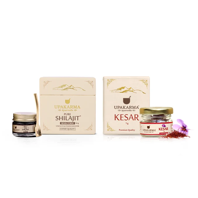 Combo Pack of Shilajit Resin 10g & Kesar 1g